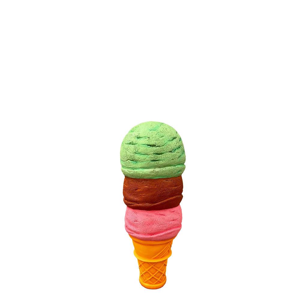 Small Three Scooped Spumoni Ice Cream Statue - LM Treasures Prop Rentals