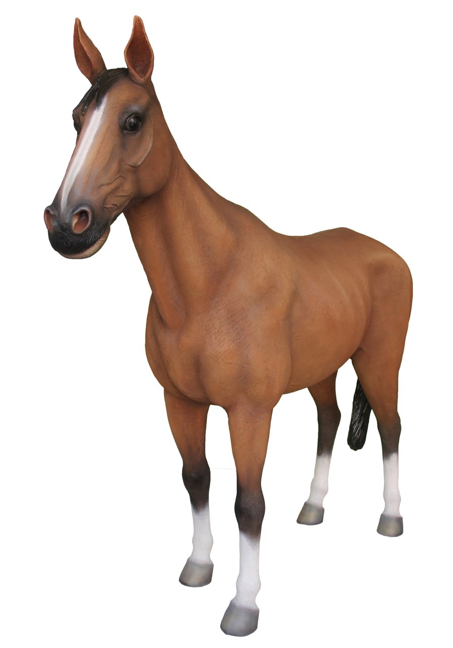 Horse Standing Brown Statue Display Prop Farm Animal - LM Treasures Prop Rentals