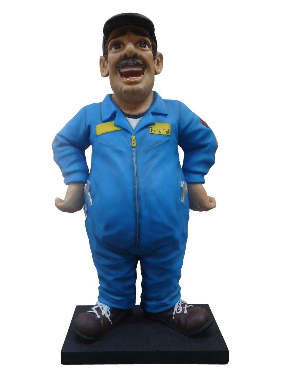 Cartoon Mechanic Man Display Prop Decor Resin Statue - LM Treasures Prop Rentals