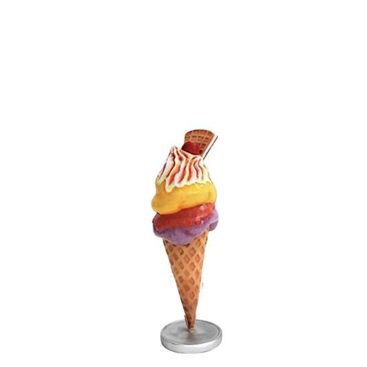 Two Scoop Waffle Ice Cream Statue - LM Treasures Prop Rentals