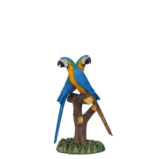 Macaw Parrots On Branch Statue - LM Treasures Prop Rentals