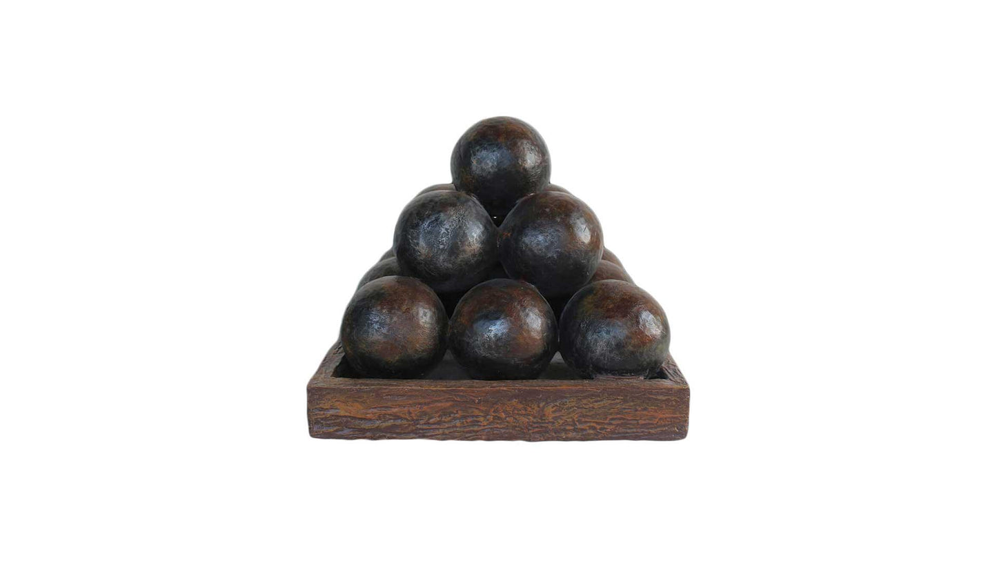 Cannon Balls Pyramid Life Size Statue