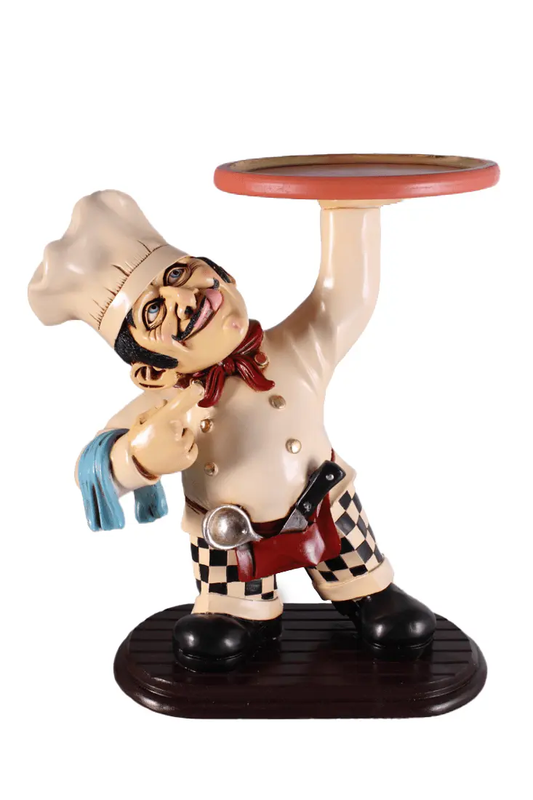 Chef Mookie Cookie Prop Restaurant Decor Resin Statue - LM Treasures Prop Rentals