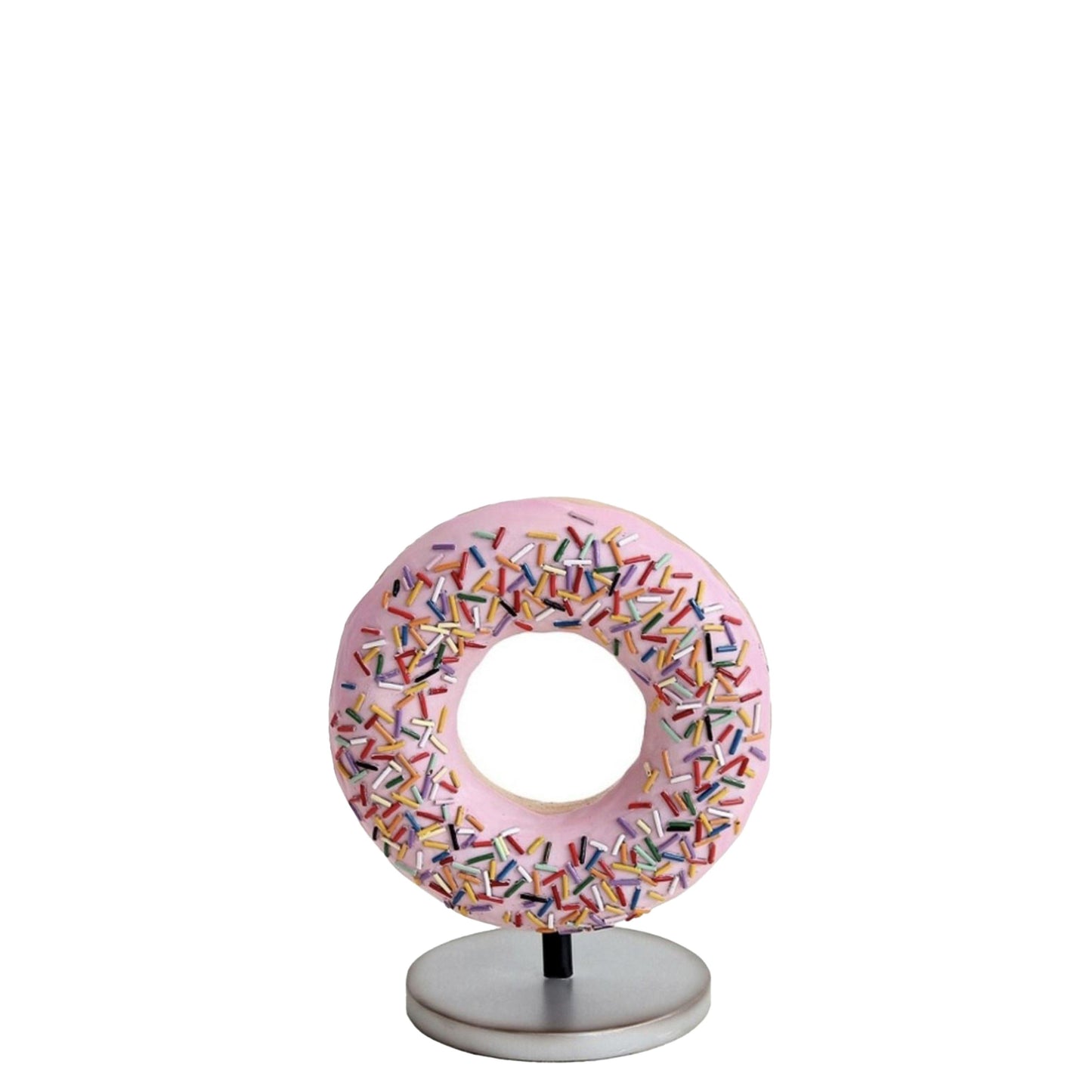Pink Donut On Stand Statue - LM Treasures Prop Rentals