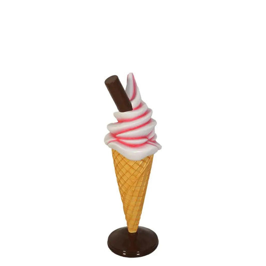 Small Strawberry Soft Serve Ice Cream Statue - LM Treasures Prop Rentals