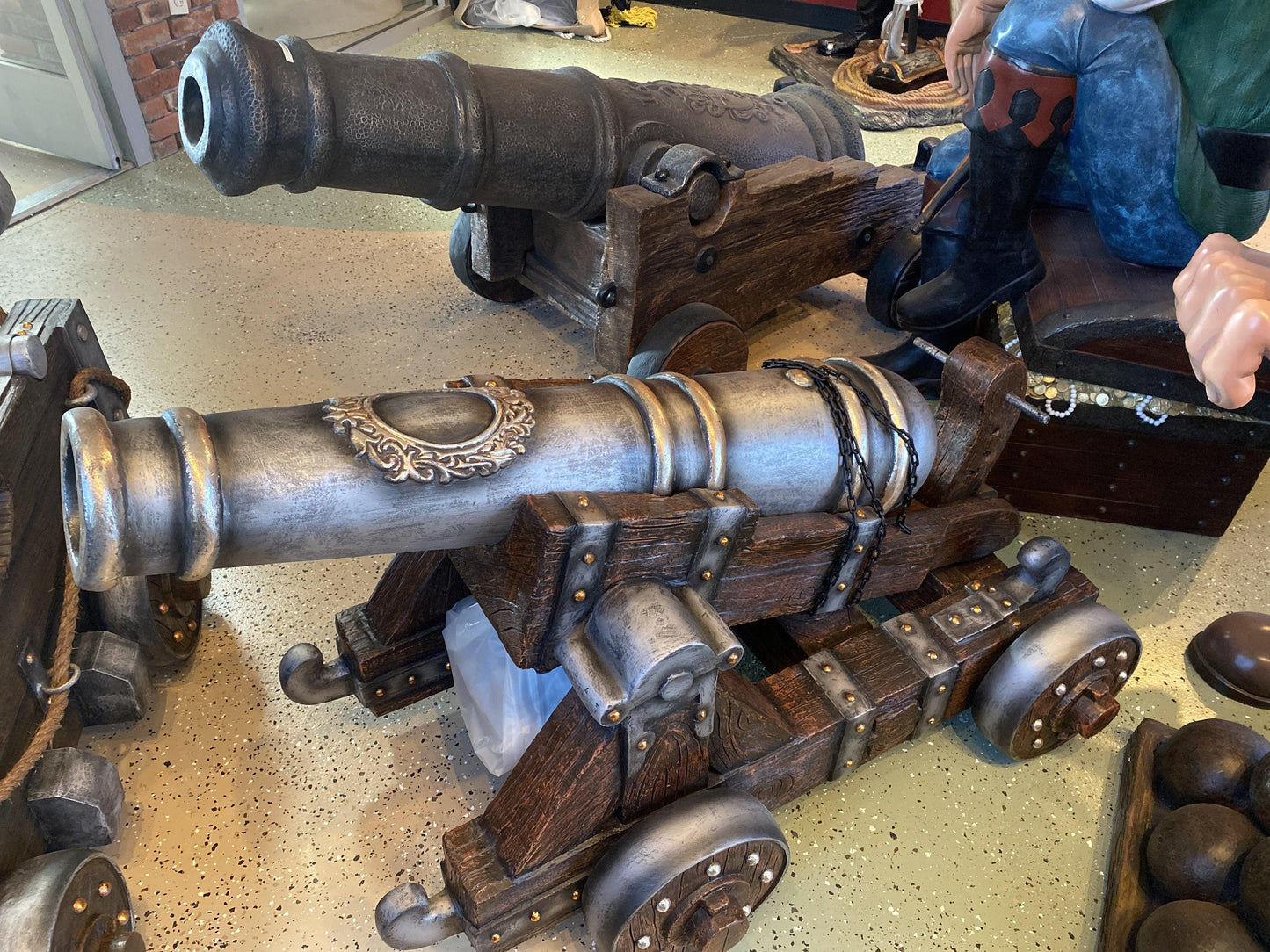 Pirate Cannon Life Size Statue