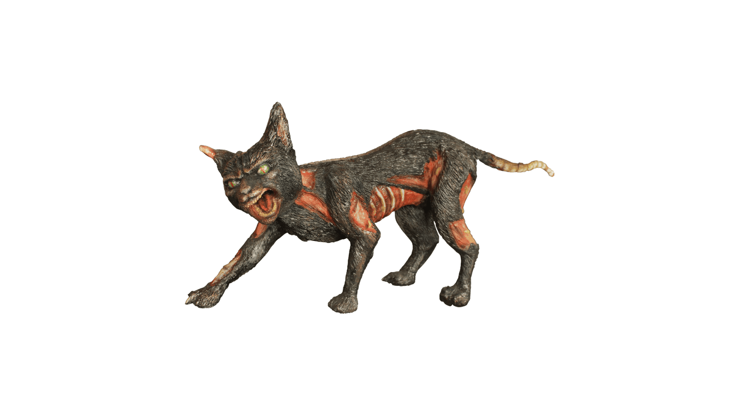 Cursed Cat Life Size Mythical Prop Decor Resin Statue - LM Treasures Prop Rentals