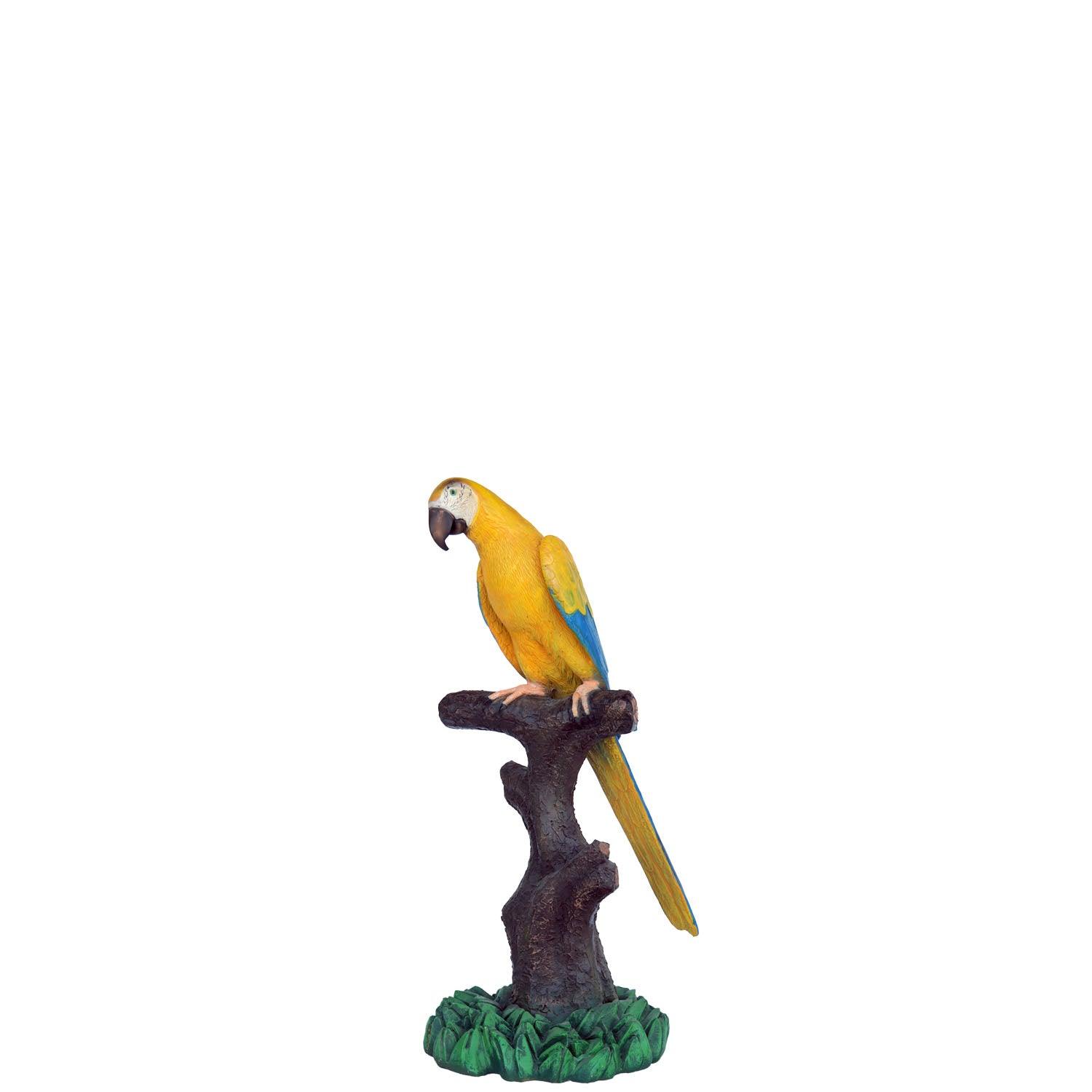 Macaw Parrot On Branch Statue - LM Treasures Prop Rentals