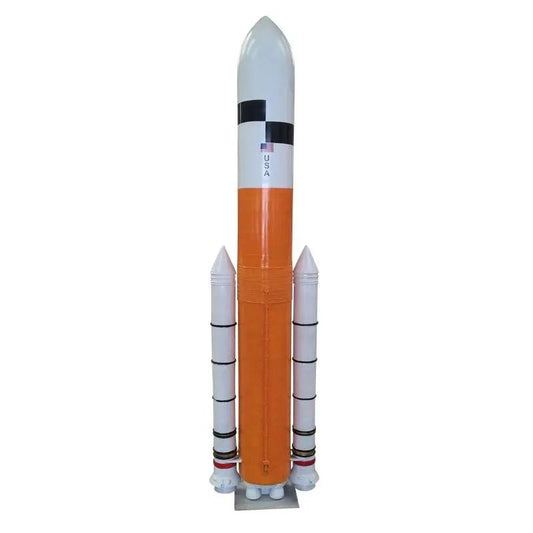 Rocket 2 Space Prop Resin Decor Statue - LM Treasures Prop Rentals