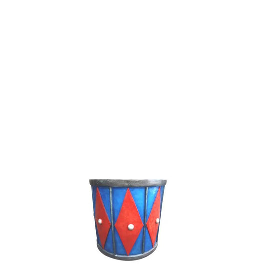 Red And Blue Drum Statue - LM Treasures Prop Rentals