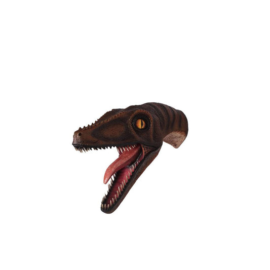 Velociraptor Dinosaur Head Statue - LM Treasures Prop Rentals