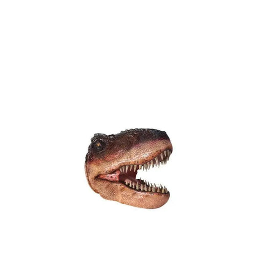 Brown T-Rex Dinosaur Head Statue - LM Treasures Prop Rentals