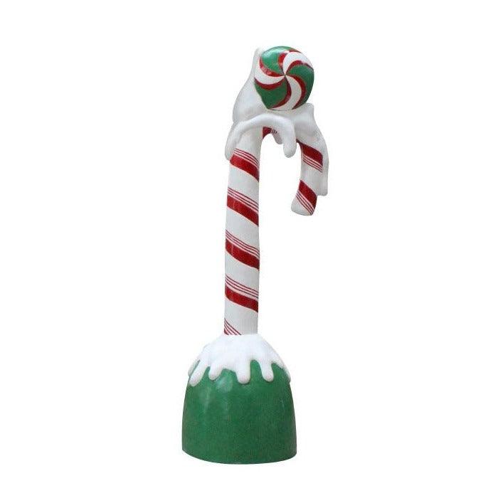 Giant Snow Candy Cane Statue - LM Treasures Prop Rentals