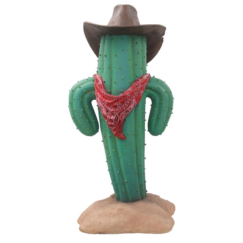 Cactus On Base Western Display Prop Decor Resin Statue - LM Treasures Prop Rentals
