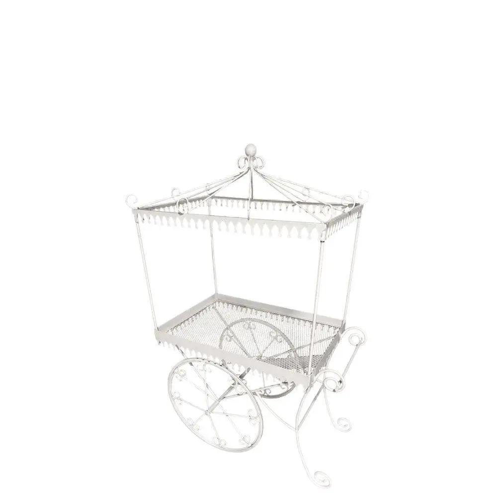 White Candy Cart - LM Treasures Prop Rentals