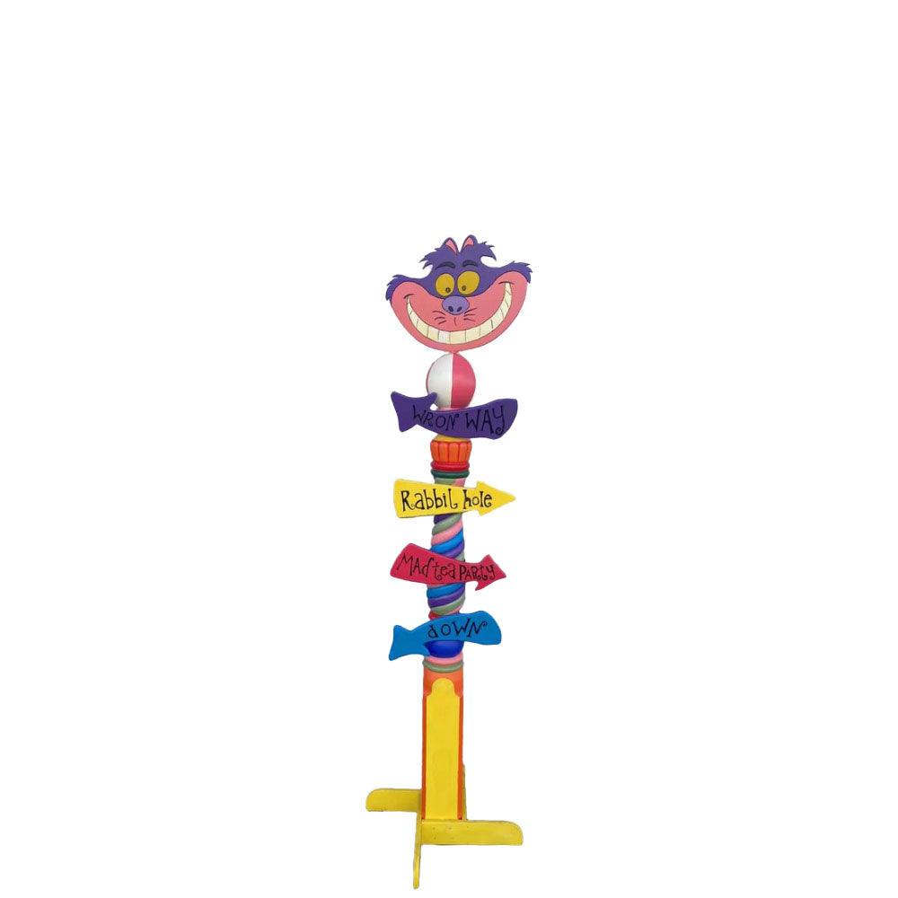Cheshire Cat Sign Statue - LM Treasures Prop Rentals