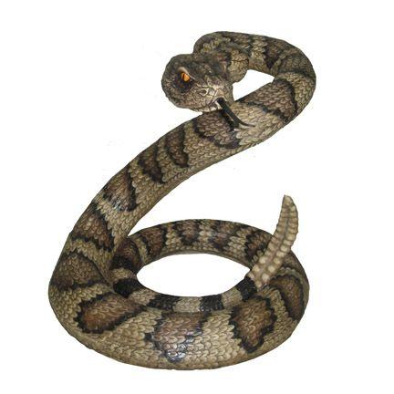 Large Rattlesnake Life Size Statue