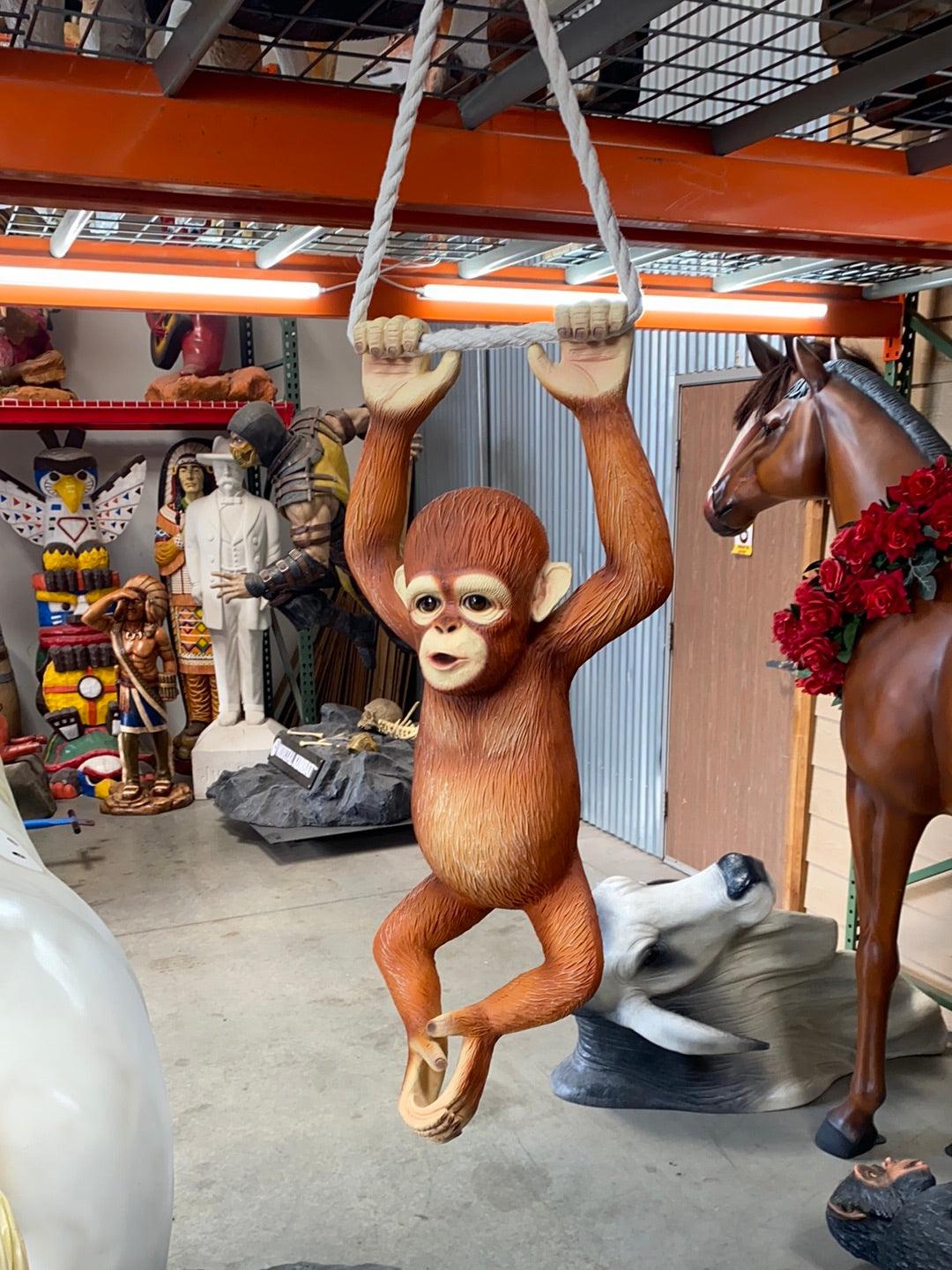 Hanging Baby Orangutan Statue - LM Treasures Prop Rentals 