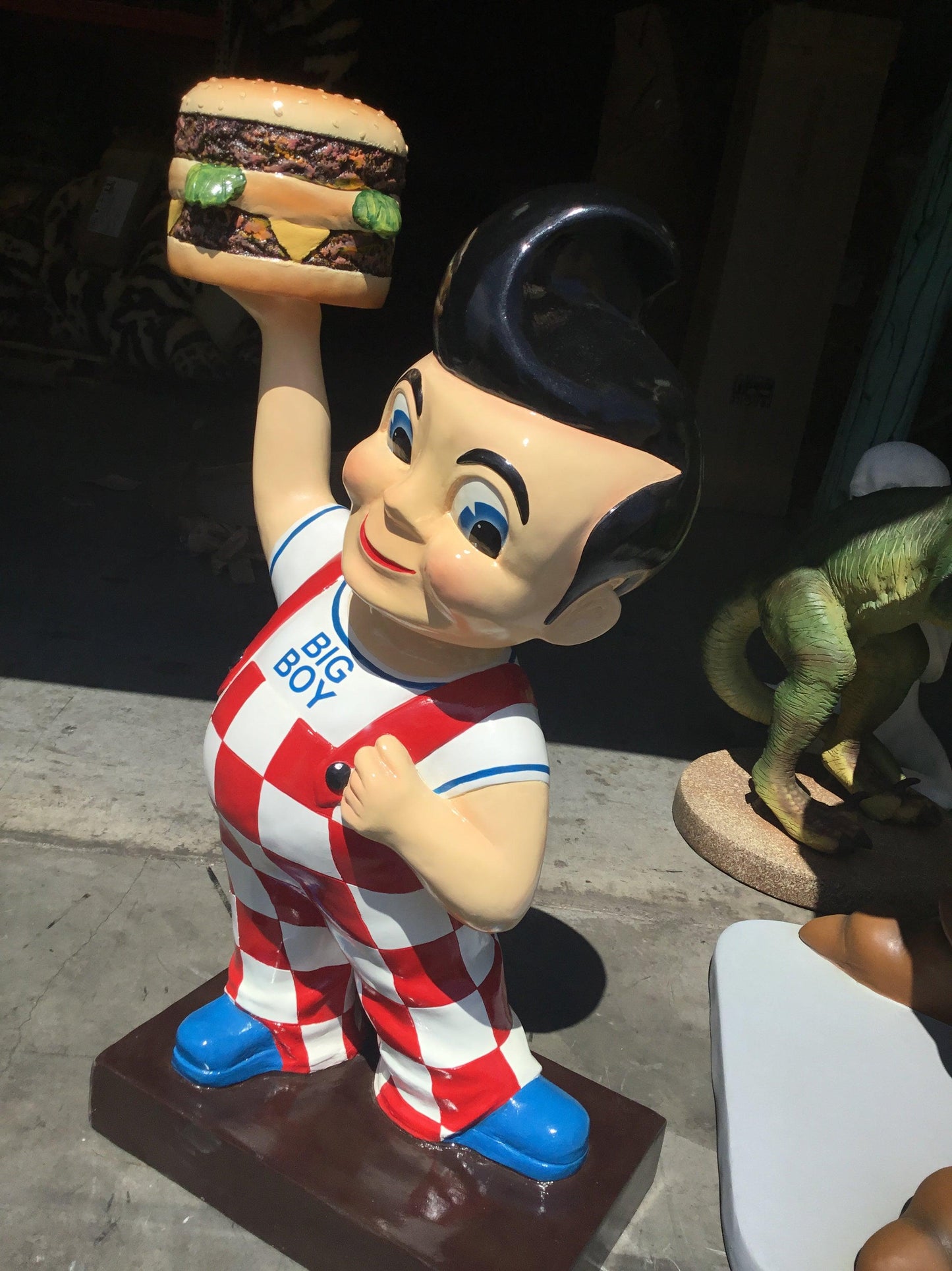 Small Boy With Hamburger Statue