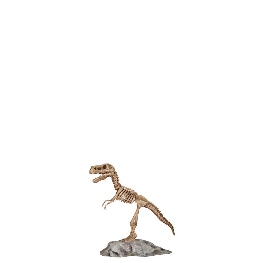 Small T-Rex Dinosaur Skeleton On Base Statue - LM Treasures Prop Rentals