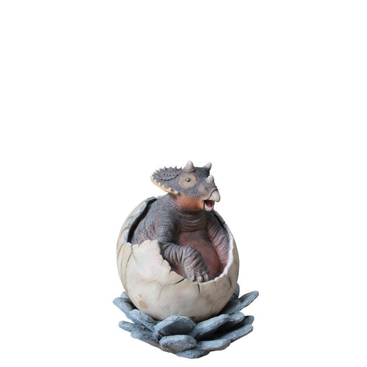 Hatching Triceratops Dinosaur Statue - LM Treasures Prop Rentals