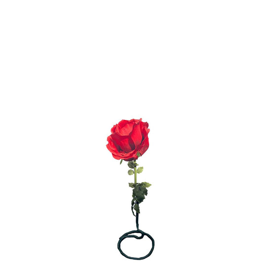 Fabric Rose Flower Statue - LM Treasures Prop Rentals