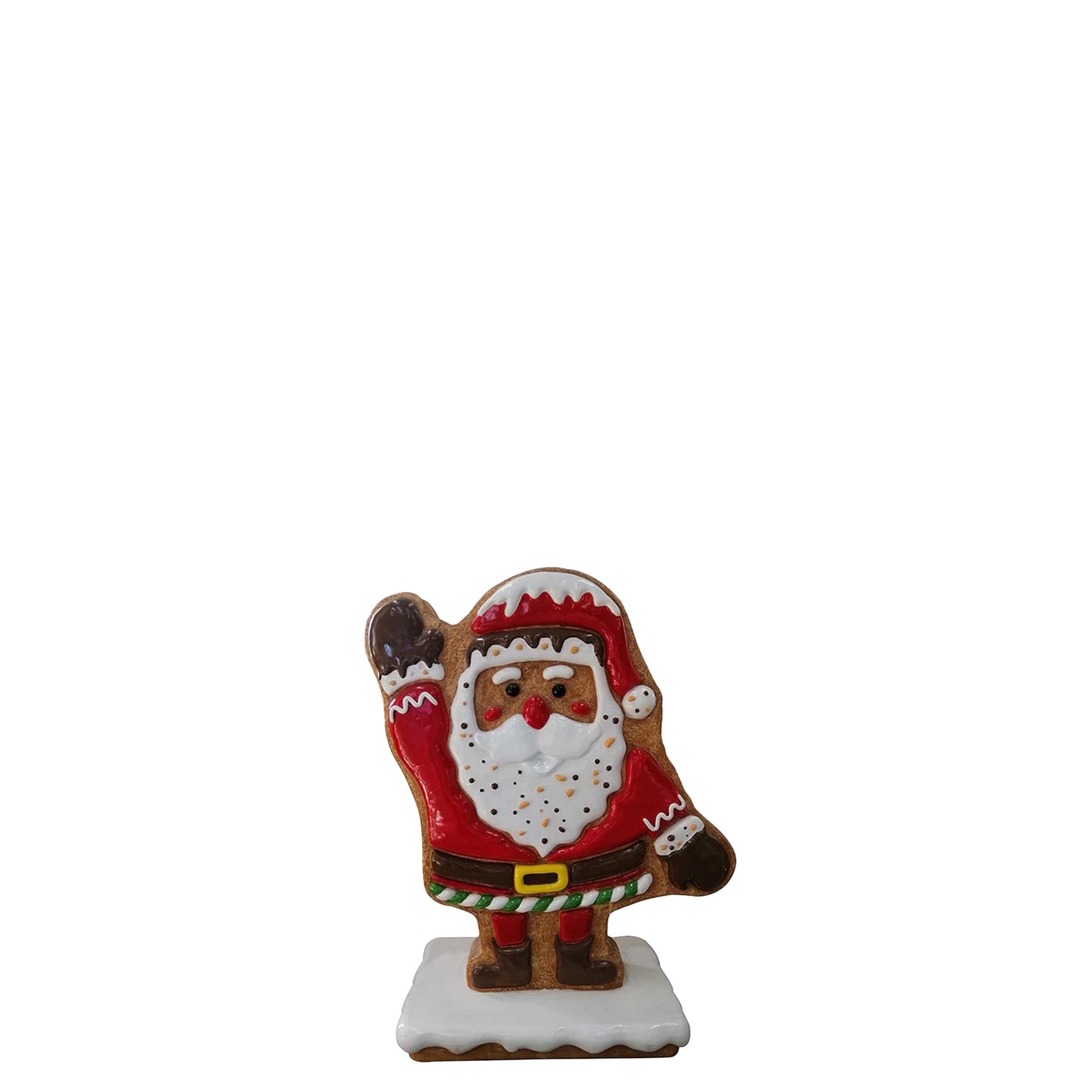 Gingerbread Santa Statue - LM Treasures Prop Rentals