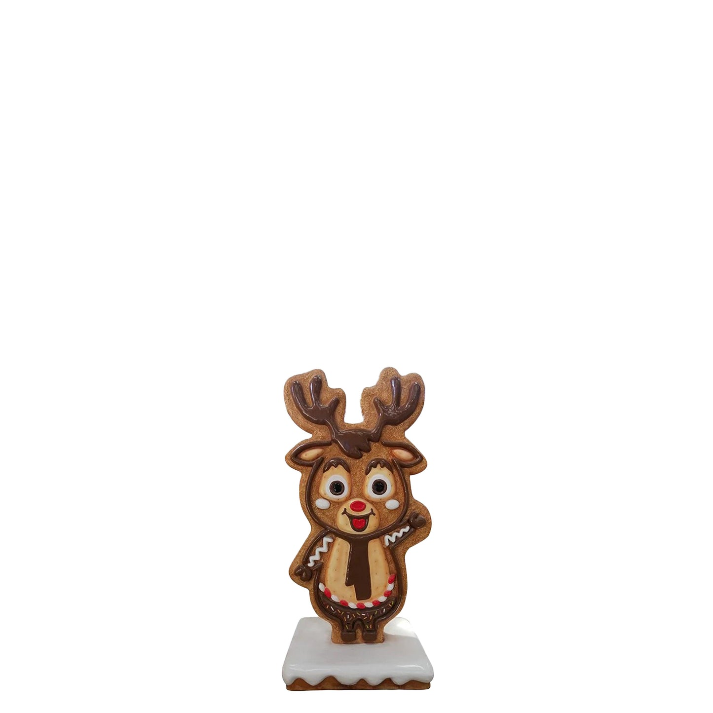 Gingerbread Reindeer Statue - LM Treasures Prop Rentals