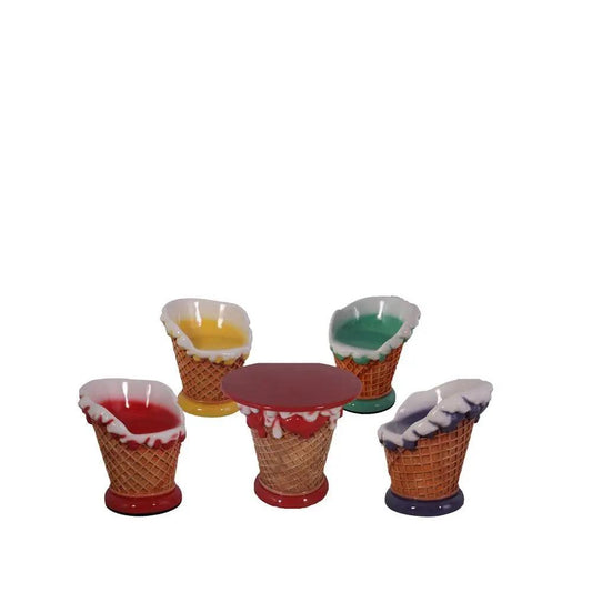 Ice Cream Table And Chair Set - LM Treasures Prop Rentals