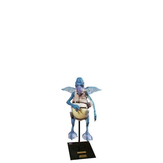 Blue Flying Space Warrior Statue