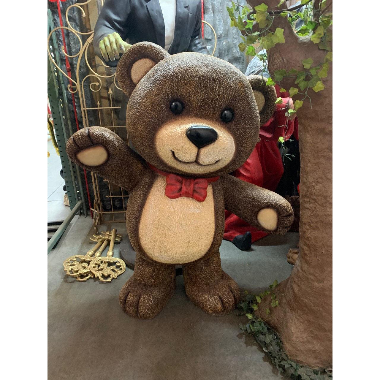 Teddy Bear Waving Over Sized Statue - LM Treasures Prop Rentals 