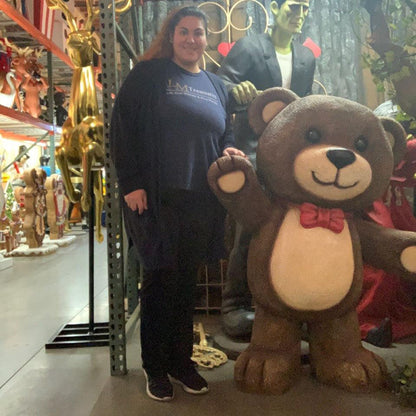 Teddy Bear Waving Over Sized Statue