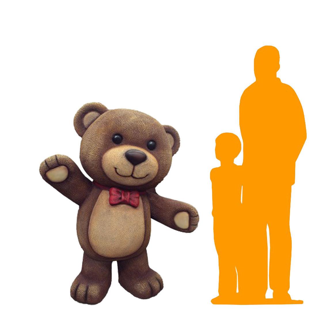 Teddy Bear Waving Over Sized Statue - LM Treasures Prop Rentals 