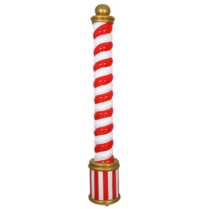 Candy Cane Twist Pillar Statue