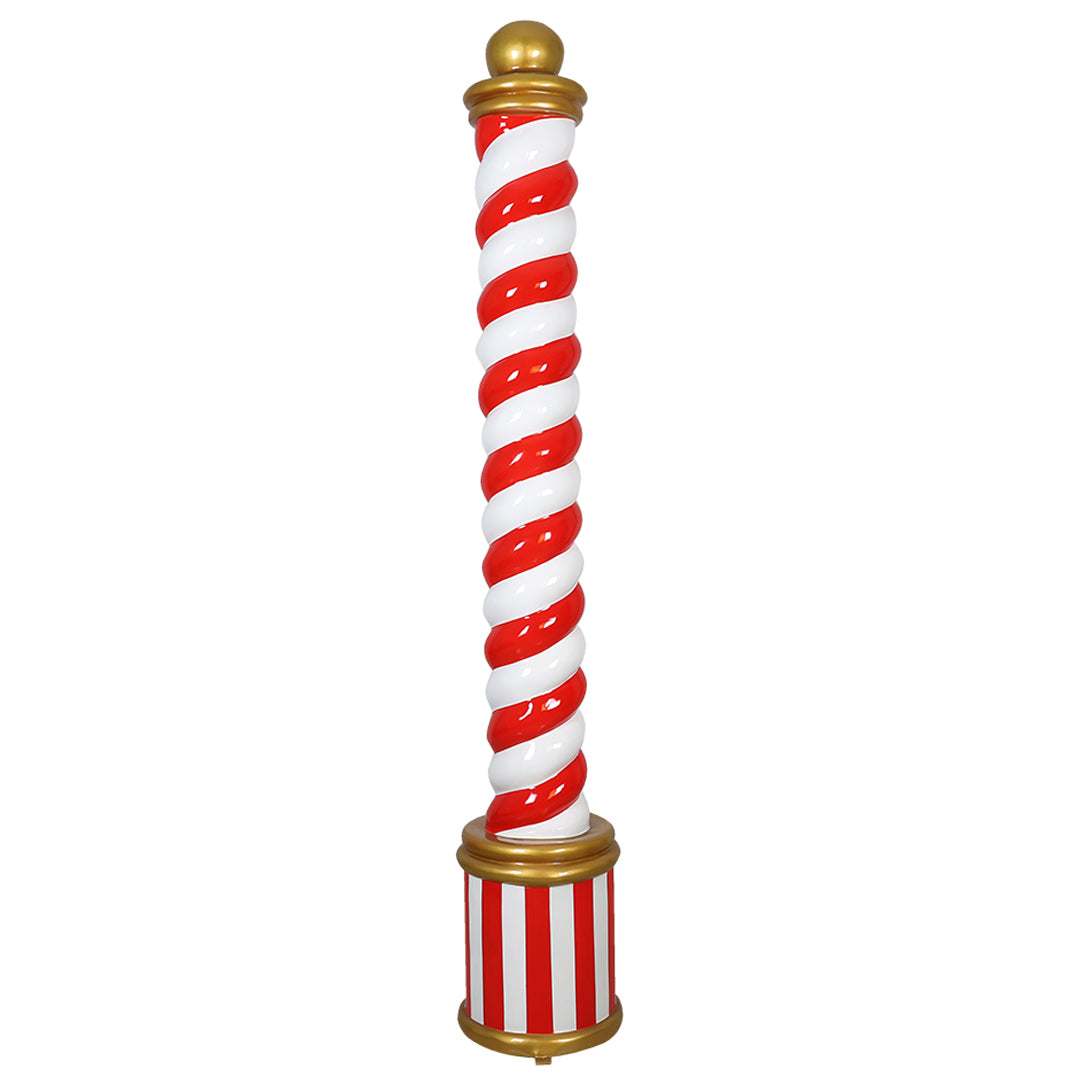 Candy Cane Twist Pillar Statue