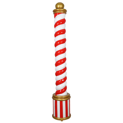 Candy Cane Twist Pillar Statue