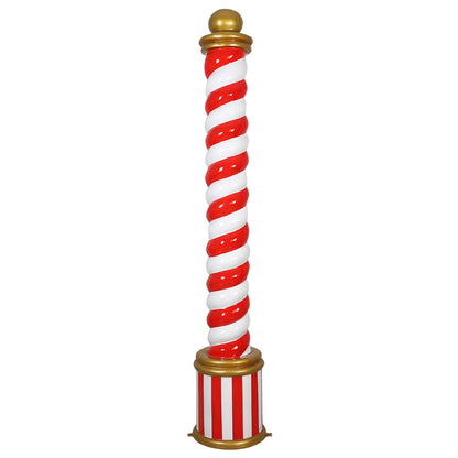 Candy Cane Twist Pillar Statue