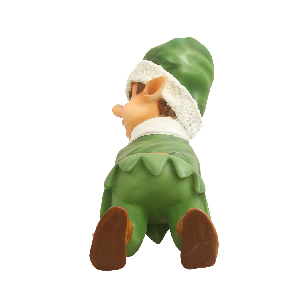 Green Elf Crawling Statue