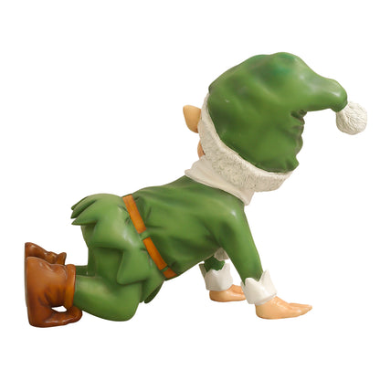 Green Elf Crawling Statue