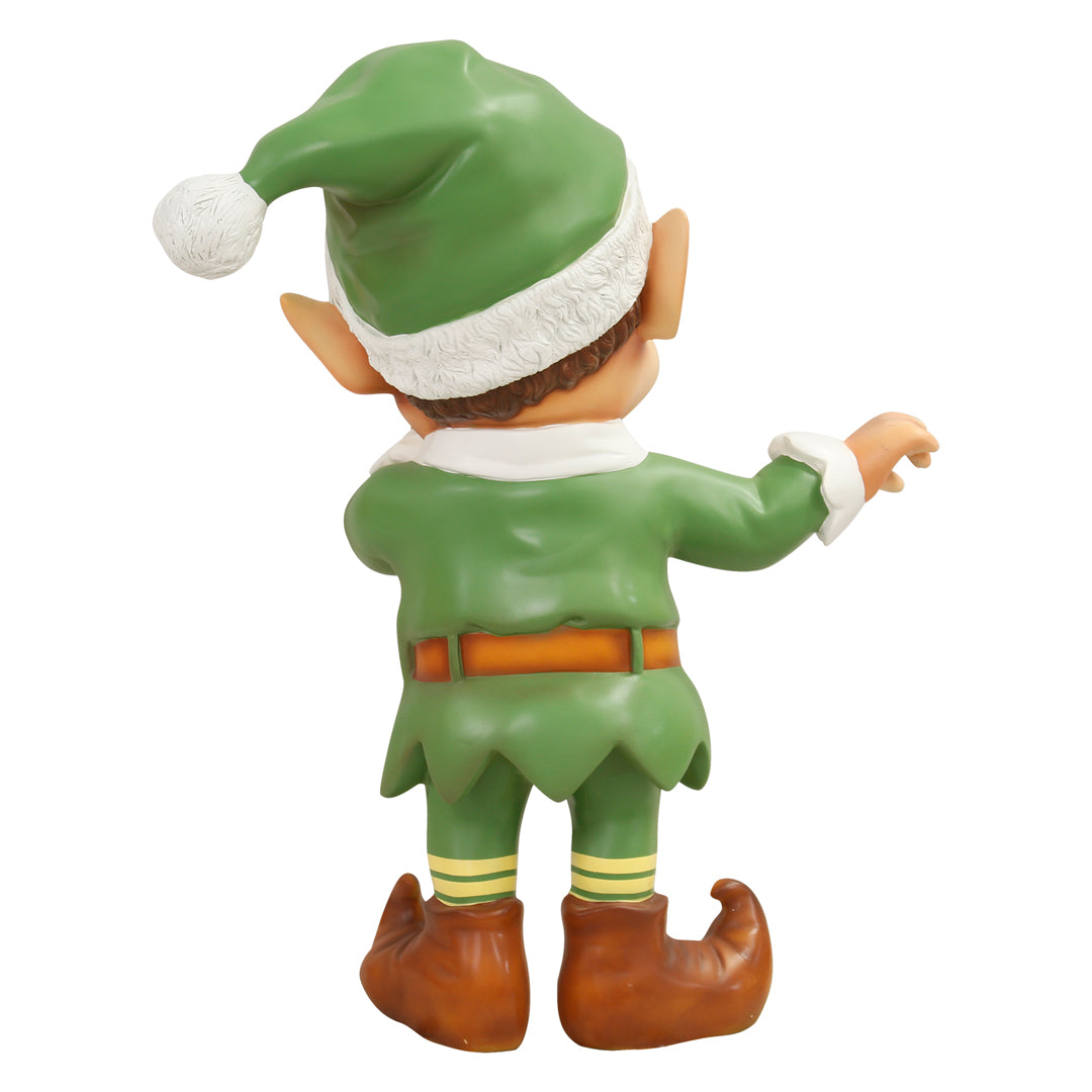 Green Elf Laughing Statue