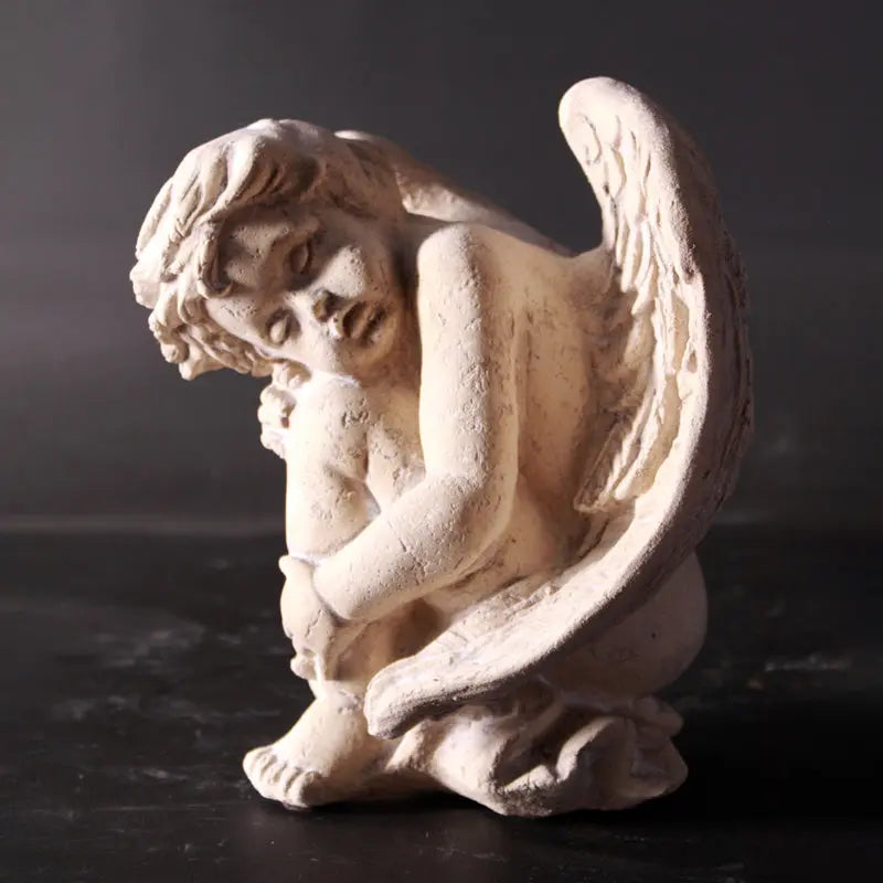 Small Sleeping Cherub Angel Statue M0281-010302-H