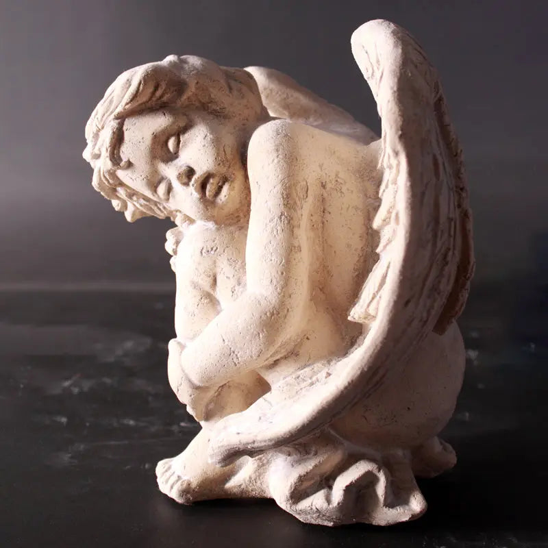 Small Sleeping Cherub Angel Statue M0281-010302-H