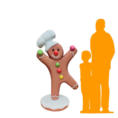 Medium Gingerbread Cook Statue - LM Treasures Prop Rentals 