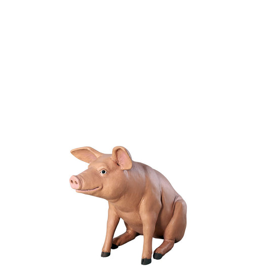 Pig Sitting Life Size Statue