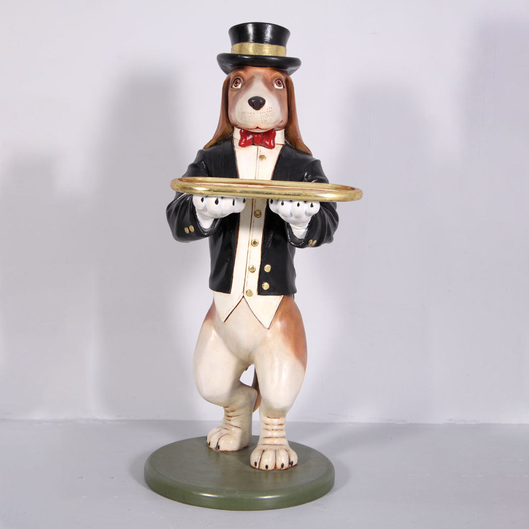 Large Beagle Butler Dog Statue R0326-020708-H