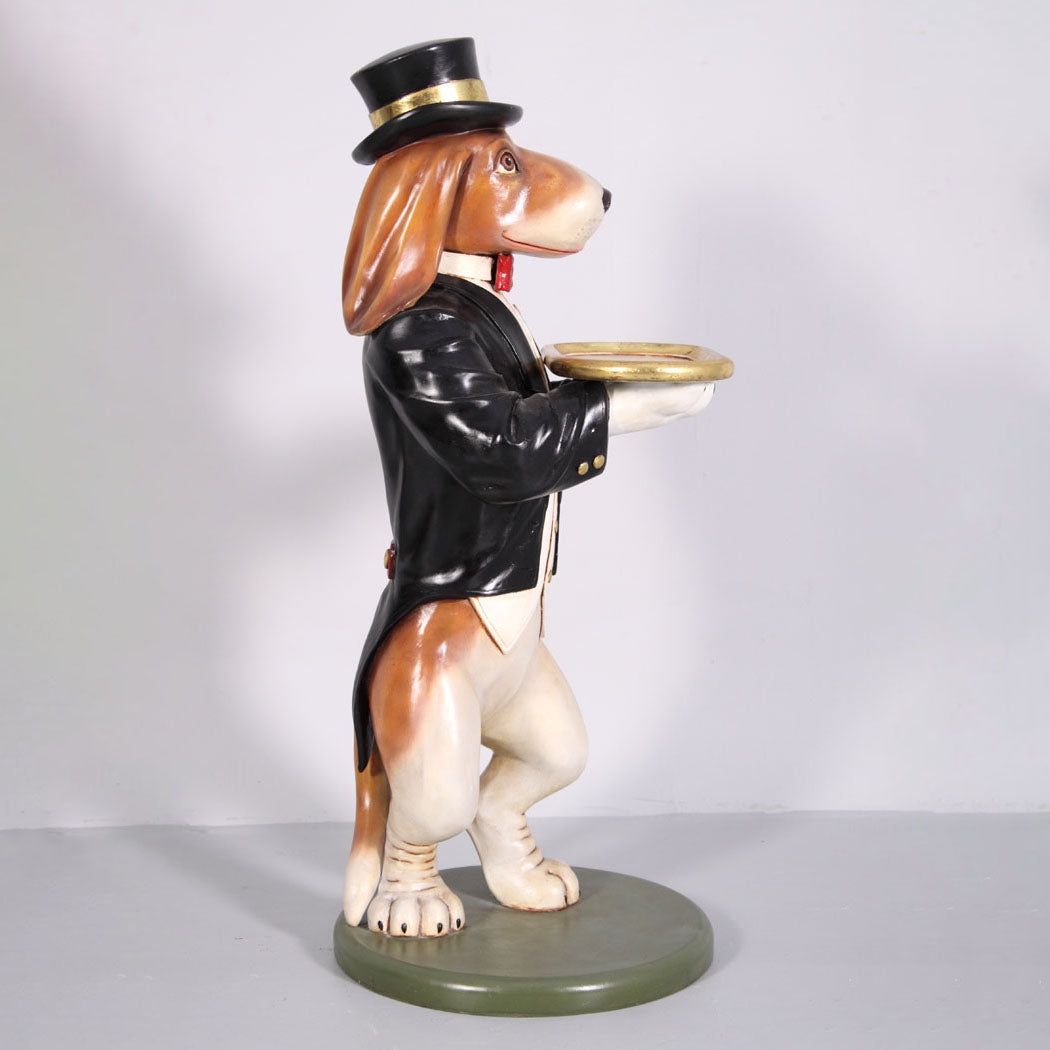 Large Beagle Butler Dog Statue R0326-020708-H