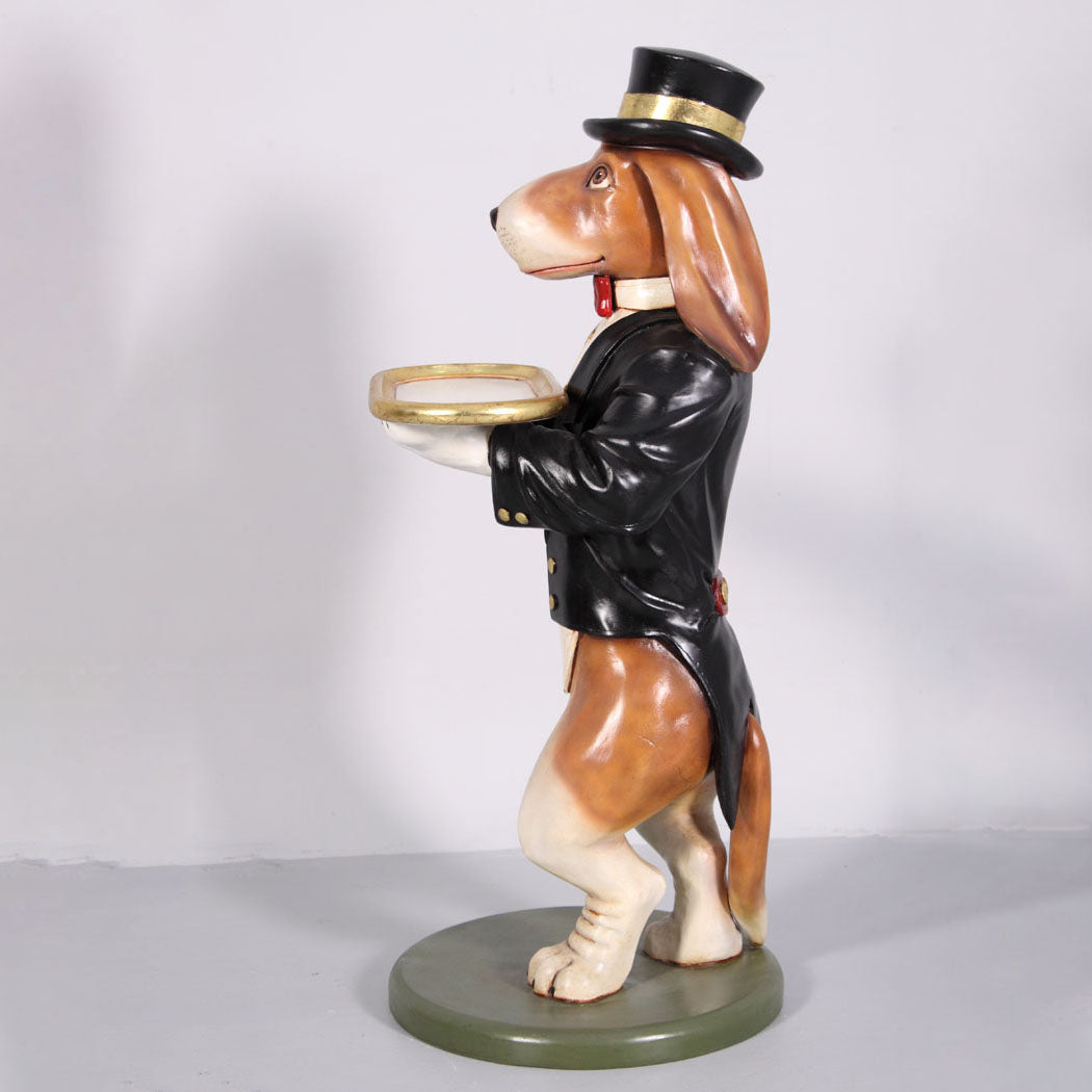Large Beagle Butler Dog Statue R0326-020708-H
