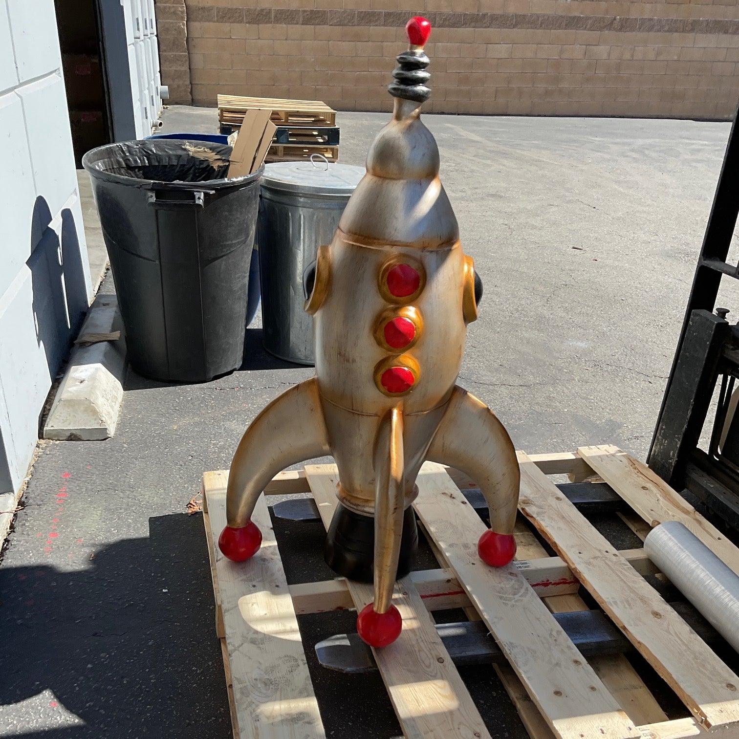 Toy Rocket Over Sized Statue - LM Treasures Prop Rentals 