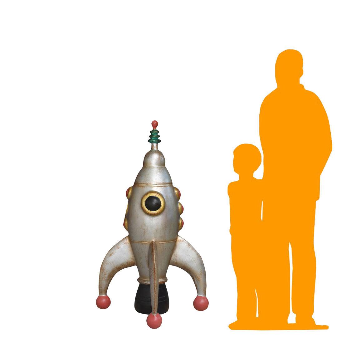 Toy Rocket Over Sized Statue - LM Treasures Prop Rentals 
