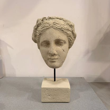 Vesuvius Maiden Stone Head Bust Statue M0249-030330-H